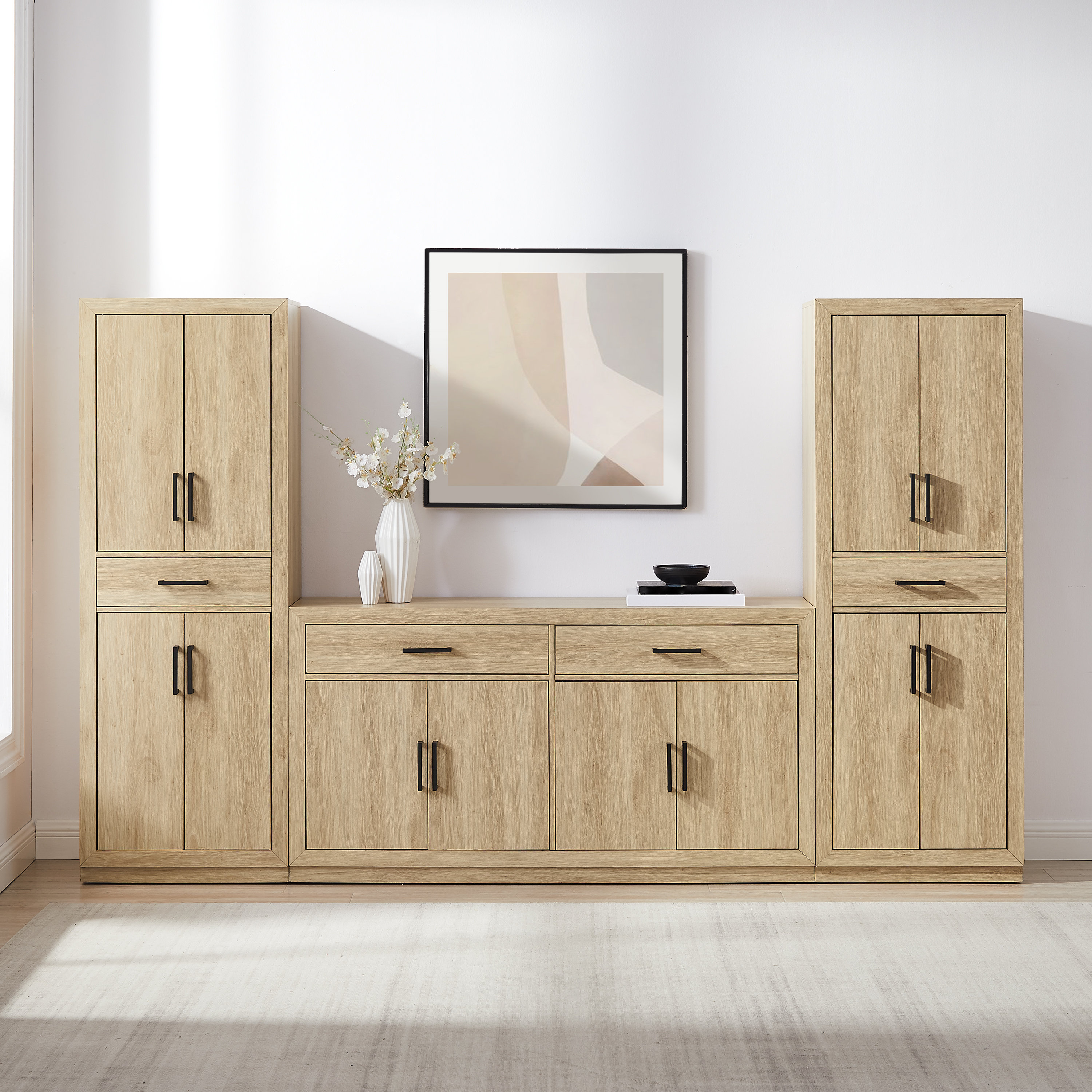 Latitude Run® Bruckner 3-piece Sideboard And Pantry Set & Reviews
